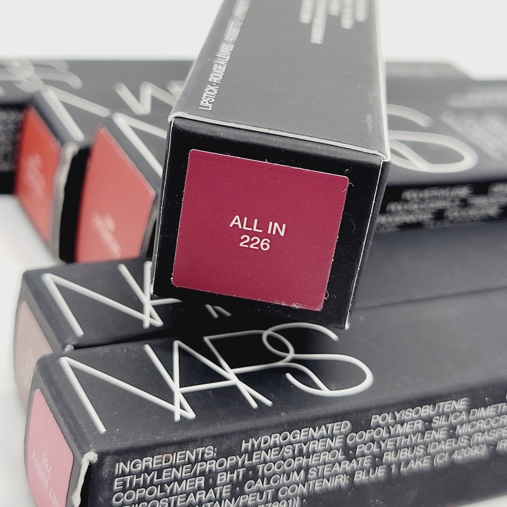 NARS Afterglow Sensual Shine Lipstick All In Bright Plum Brand New In Box - Picture 10 of 10